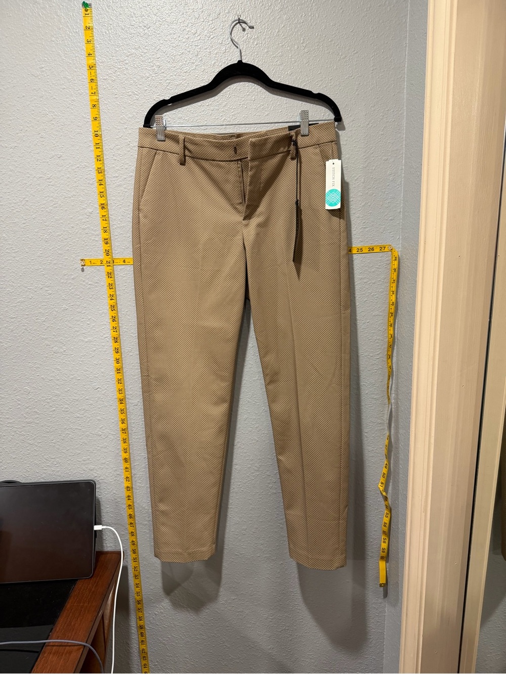 NWT Liverpool Los Angeles Khaki Print Ankle Dress Pants 10/30